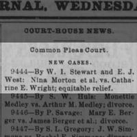 Wright Catherine E 1904 Nov 09 Common Pleas Court News Clinton County Ohio